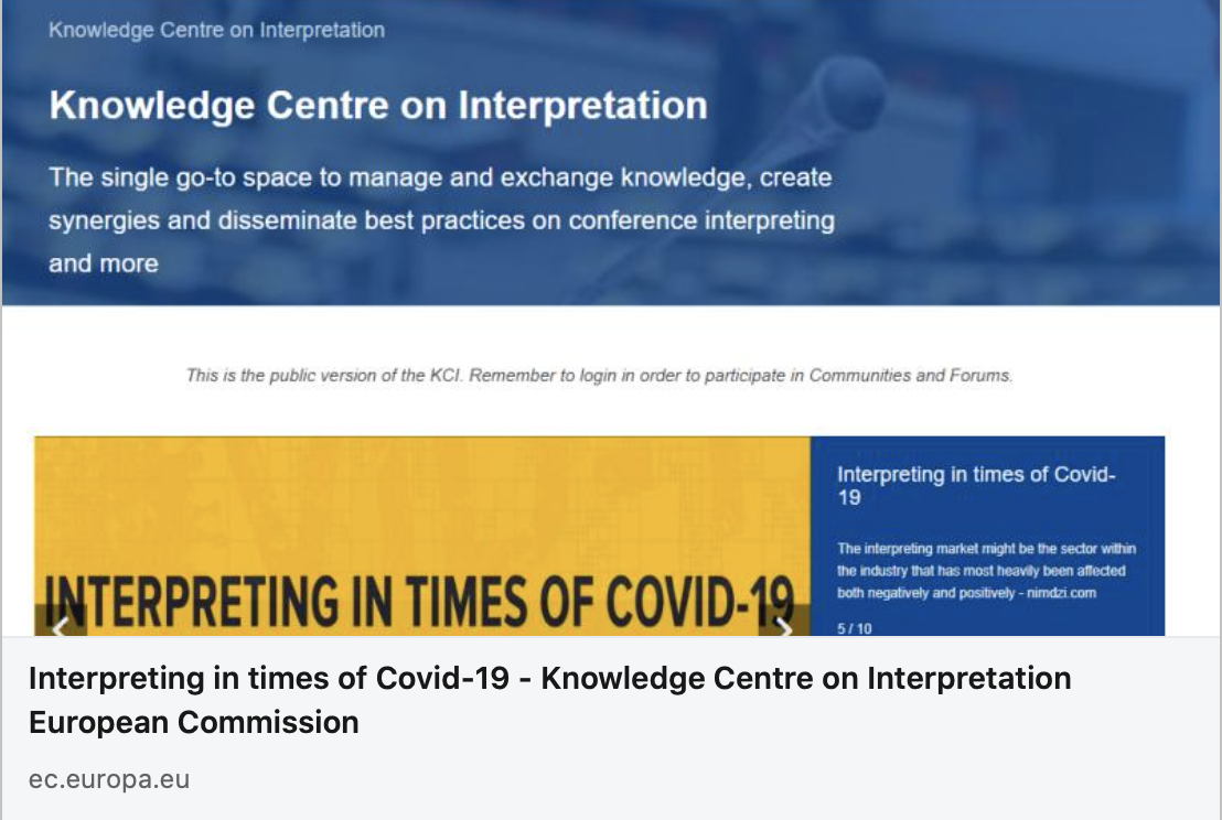 Interpreting in times of Covid-19